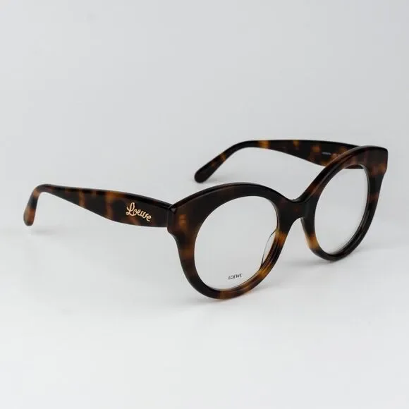 Loewe CURVY Men Eyeglasses Havana Round LW50074I 052 NEW AUTHENTIC